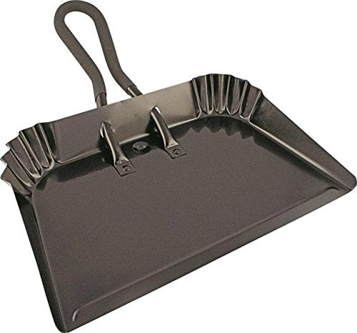 Edward Tools Extra Large Industrial Metal Dust Pan 17” - Heavy Duty Powder Coated Steel does not chip or bend - Great for large cleanups - Rubber Edward Tools