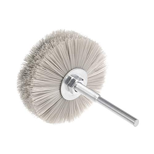 uxcell Nylon Wheel Brush 600 Grits Abrasive Grinding Head with 6mm Threaded Shank uxcell