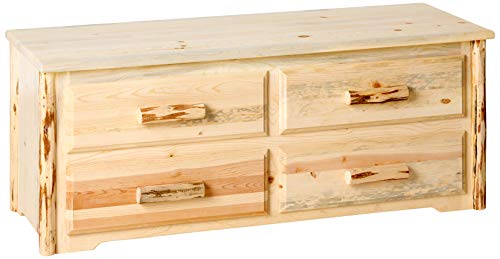 Montana Woodworks Sitting Chest - 4 Drawer Unfinished Montana Woodworks