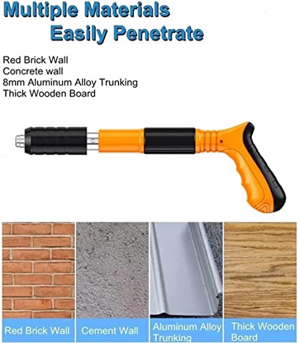 Manual Mini Steel Nail Gun 3 Gears Power Adjustable Wall Nail Guns for Ceiling/Wire Hider/Fixture Install Nail Shooting Machine Fastener Tools with AiFeelife