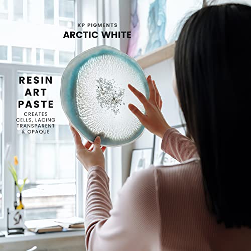 KP Pigments Epoxy Pigment, Epoxy Resin Tint with Spoon for Arts and Crafts, Jewelry, and Cups (Arctic White) KP Pigments