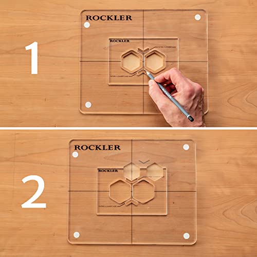 Rockler Hexagon Bow Tie Inlay Template Set ROCKLER