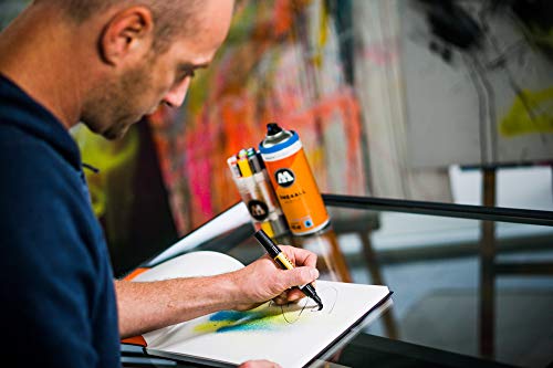 MOLOTOW ONE4ALL Acrylic Twin Pump Marker, 1.5mm and 4mm Nibs, Gold, 1 Each (227.506) MOLOTOW