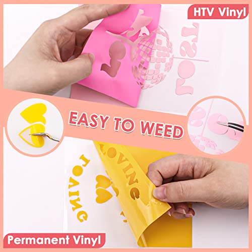HTVRONT Accessories Bundle for Cricut Joy and Supplies Include Weeding Tools, Heat Transfer, Adhensive Vinyl Sheets for Starter Kit-38PCS HTVRONT