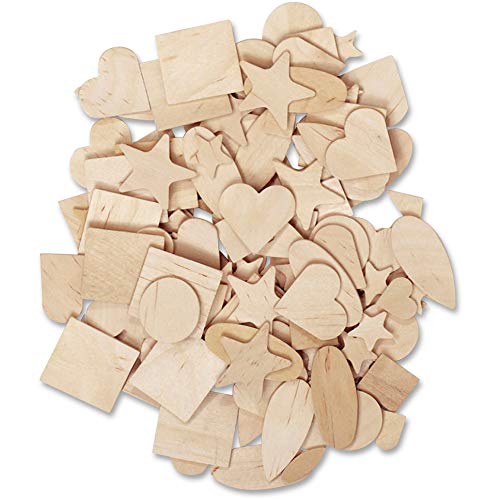 Creativity Street Natural Wood Shapes - 1000 Piece Assortment Chenille Kraft