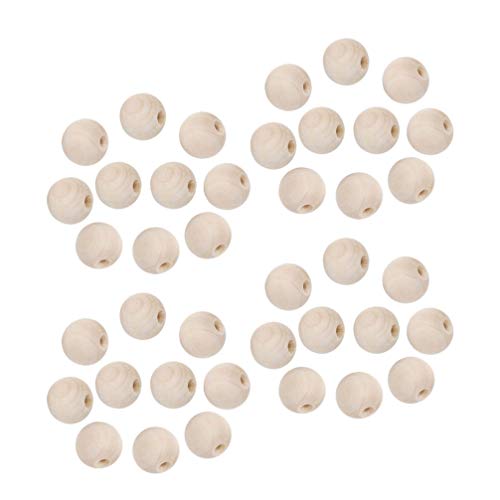 1800pcs Natural Beads Wood Beads for Round Beads Wooden Charm Beads Unfinished Wood Beads Jewelry Accessories Wooden Beading Supplies Color Beads SUPVOX
