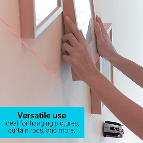 BLACK+DECKER Laser Level, Self-Leveling, 360 Degree Wall Attachment, AA Batteries Included (BDL220S), 7.25 x 7 x 2.5 inches BLACK+DECKER