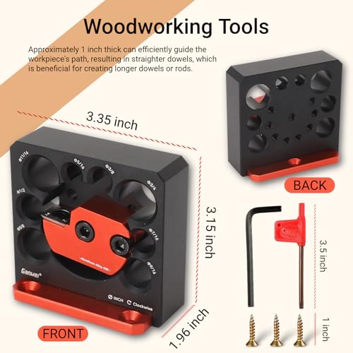 Dowel Maker Jig, 5/16, 3/8, 7/16, 1/2, 9/16, 5/8, 11/16, 3/4(in) Imperial Adjustable Dowel Cutter, Carbide Inserts Woodworking Round Rod Auxiliary SHYEKYO
