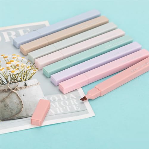ZEYAR Aesthetic Cute Highlighter Pens, Cream colors, Chisel Tip, Water Based, Quick Dry, No Bleed for bible, four seasons color series (8 Spring ZEYAR