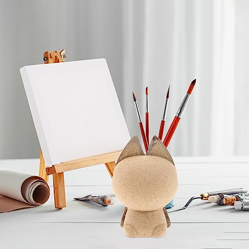 HEALLILY Unfinished Wood Cat Unfinished Wooden Cat Figurines Statues to Paint Wood Tabletop Decorations Ornaments 1 Unpainted Wood Toy HEALLILY