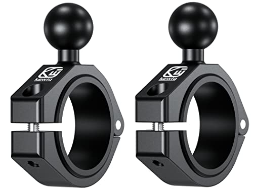 BRCOVAN 2 Pack, Aluminum Alloy Large Bar Clamp Mount with 1'' TPU Ball Fit for ATV UTV Roll Cage Round Rail Diameter 1.5'' 1.65'' 1.75'' 1.85'' 2'' BRCOVAN