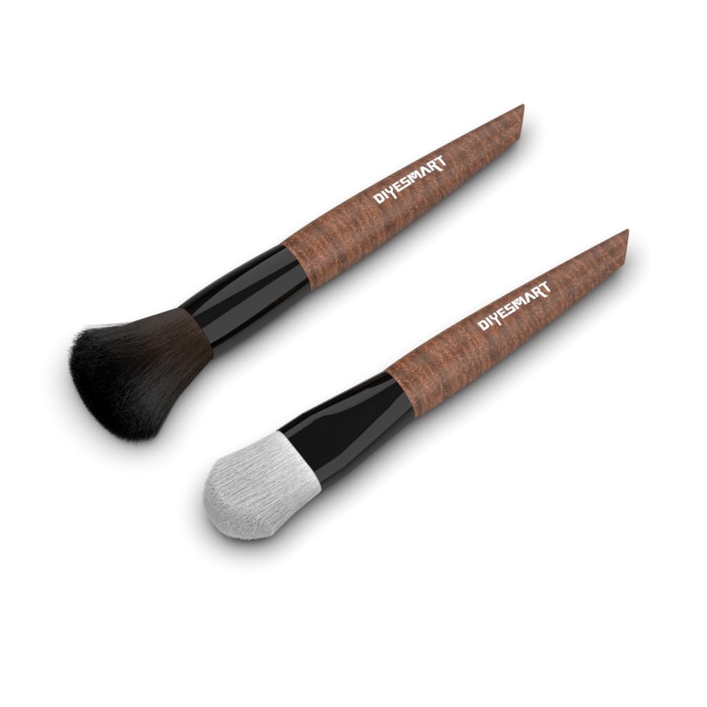 DIYESMART 2pcs Cleaning Brush Kit with Wooden Handle, Model Dusting Brush Kit for Figures, Statues,Models, Craft DIYESMART