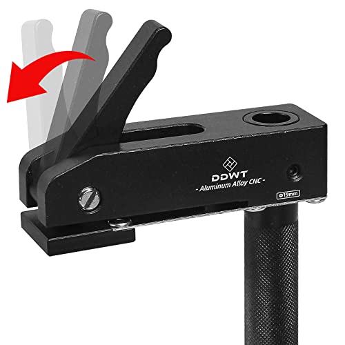 2 Pack MFT Style Hold Down Clamp Long Bench Dog Clamp 3/4 Inch Dog Hole Clamp Woodworking Benchtop Quick Clamps Aluminum Alloy (19mm) - Lengthened DDWT