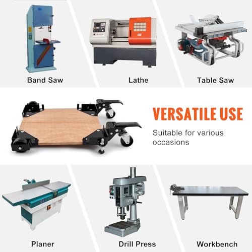 VEVOR Mobile Base, 400 lbs Weight Capacity, Adjustable from 12" x 12" to Infinity, Heavy Duty Universal Mobile Base Stand with Swivel Wheels, for VEVOR