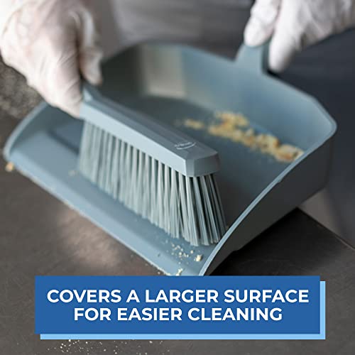 Vikan 45895 Bench Cleaning Brush, Polypropylene/Polyester Medium Bristle Dustpan Brush & Sweeper, 14 Inch, White Vikan