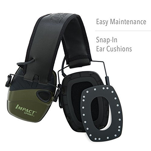 Howard Leight by Honeywell Impact Sport Sound Amplification Electronic Shooting Earmuff, Green HOWARD LEIGHT