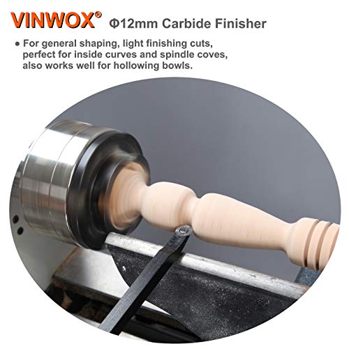 VINWOX 20" Full Size 4 PCS Carbide Wood Lathe Turning Tool Set, Carbide Wood Lathe Chisel Set, Carbide Lathe Turning Tool, Carbide Turning Tool VINWOX