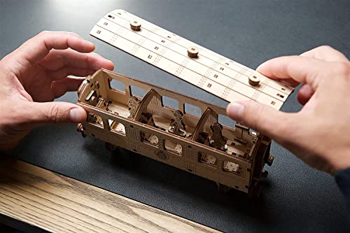 UGEARS Harry Potter Hogwarts Express 3D Puzzles for Adults to Build - Model Kits for Building Toy Train Set - 3D Wooden Puzzle Includes Train, UGEARS