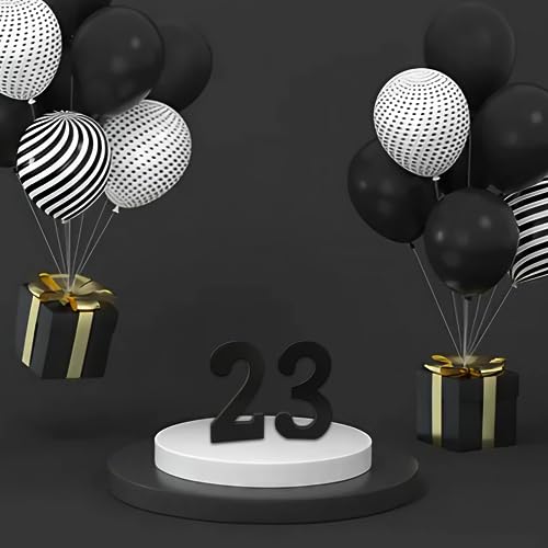 AOCEAN 6 Inch Black Wood Numbers Unfinished Wood Numbers for Halloween Decorative Standing Numbers Slices Sign Board Decoration for Craft Home Party AOCEAN