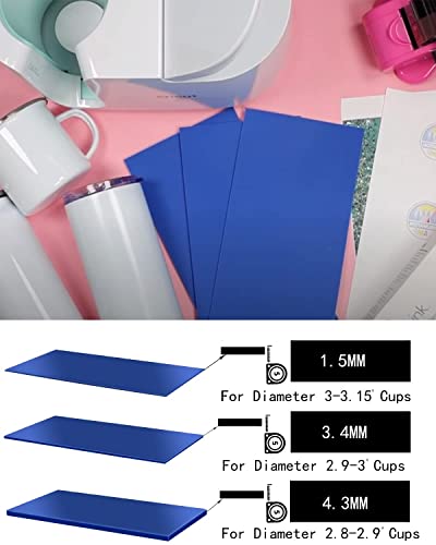 Sublimation Tumblers Wrap for Cricut Mug Press, 3 Thicknesses Silicone Wraps Suitable for Skinny Tumblers Sublimation 9.8 x 4.7 Inch WIbabiuis