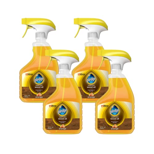 Pledge Revitalizing Oil With Natural Orange Oil 16 Fl Oz (Pack of 4) Pledge