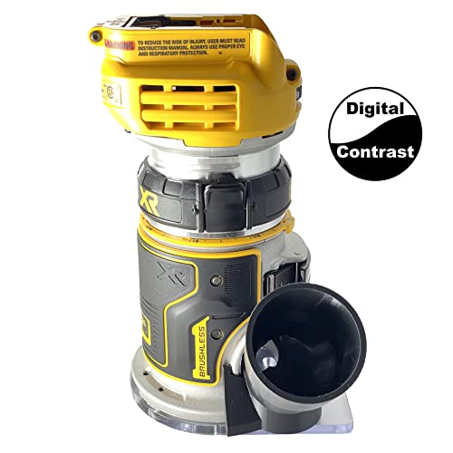 Trim Router Hose Adapter, Compatible with DeWalt DCW600 and DWP611 to Festool 27mm and 36mm Hose, Black WoodArtSupply