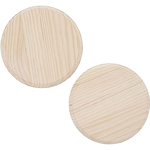 Bright Creations Unfinished Wood Round Plaques for DIY Crafts (2 Pack), 8 Inches Bright Creations