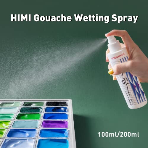 HIMI Gouache 100ml (3.38-oz) Bottle Wetting Spray, Suitable for gouache pigments, Art Supplies for Professionals, Nice Gift Art hobbyist HIMI