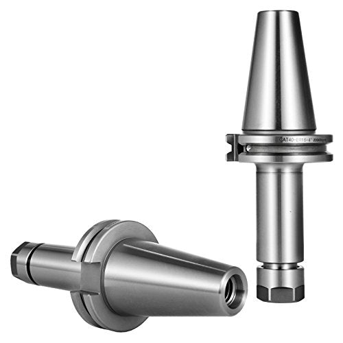 OrangeA 4Pcs CAT40 Tool Holder ER16 Collet Chuck Set length 100mm Chuck Tool Holder Set Mill Holder for CNC Engraving Machine Milling Lathe(4Pcs OrangeA