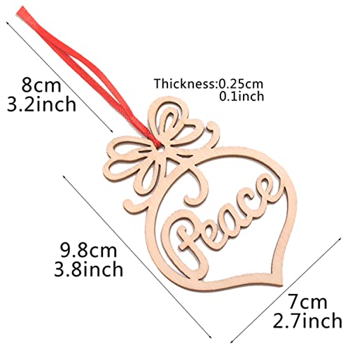 COHEALI 18 pcs Design DIY Twine Decorations Gift Christmas Unfinished Decor Festival Cutouts Wood Love Pendants Drawing Holiday Graffiti for Hope COHEALI