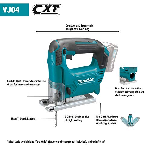 Makita VJ04Z 12V MAX CXT Lithium-Ion Cordless Jig Saw, Tool Only Makita