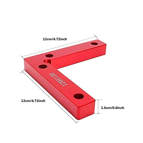 2 Pieces 90 Degree 4.7" x 4.7" Positioning Squares, Aluminium Alloy Corner Clamping Square, Right Angle Clamps Woodworking Carpenter Tool Beikalone