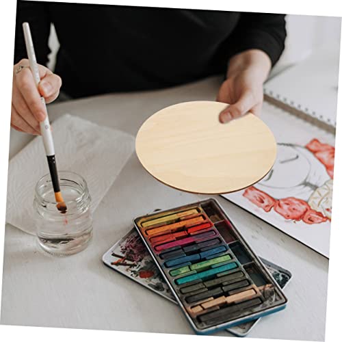 Operitacx 12 Pcs Painting Board Wooden Coins Unfinished Wooden Circles Unfinished Wood Round Wood Rounds for Crafts Unfinished Wooden Slices Blank Cd Operitacx