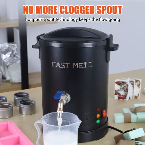 FAST MELT 3L Soap Base Melter - Soap Making Kit with Constant Temperature Control Melter, Quick Pour Spout, Ideal for Homemade Soap Business Fast FAST MELT