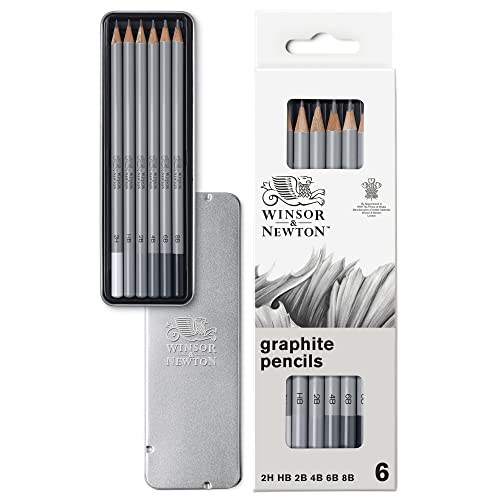 Winsor & Newton Studio Collection Artist Pencils, Graphite Pencils, Set of 6 Winsor & Newton