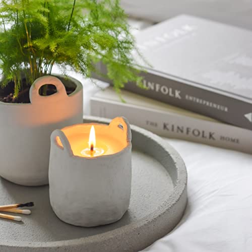 Sculpd Candle Making Pottery Kit with Air Dry Clay | Peony Rose, Beginners Candle Starter Kit for Adults with Eco Soy Wax, Orange & Ginger Scented Sculpd