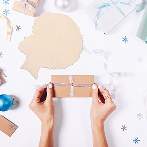 EXCEART Mother's Day Wood Chips Head Wooden Wreath Unfinished Wood Cutouts Girl Presents Mother and Son Gifts African Girl Wooden Cutouts Lady Gifts EXCEART