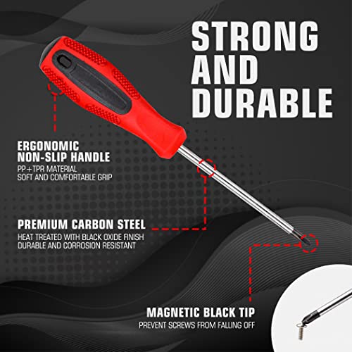 CARTMAN Magnetic Screwdriver Set with Rack, Includs Precision Screwdriver, Magnetizer Demagnetizer and Magnetic Bowl, Tool Gifts for Men CARTMAN