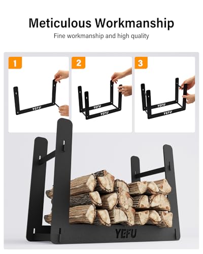 YEFU Mini Firewood Rack for Solo Mesa Stove Mesa XL, 12in Logs Holder for Outdoor Indoor Fireplace, Wood Lumber Storage Organizer, Carbon Steel Small YEFU
