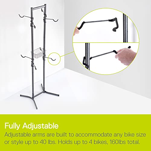 Standing Bike Rack by Delta Cycle - Tool-Free Adjustable Bike Floor Stand for Mountain, Fat Tire, Road Bikes, Freestanding Bike Stand for Garage Delta Cycle & Home