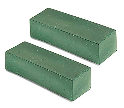 BeaverCraft, Green Strop Compound PP02 - Fine Green Buffing Compound - Leather Strop Green Honing Compound - Buffing Compound 2 Bars 4 Oz - Stainless BeaverCraft