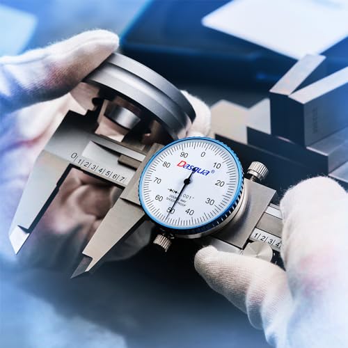Dasqua 6 inch Dial Caliper Measuring Tool,High Precision,Accuracy ±0.001",Double Shock-Proof for Machinists,Laboratory Dasqua