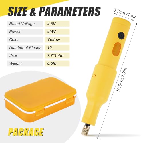 YUCHENGTECH Electric Wood Chisel Carving Tool Electric Woodworking Carving Chisel Tools Electric Wood Carving Chisel with 10 Carving Blades YUCHENGTECH