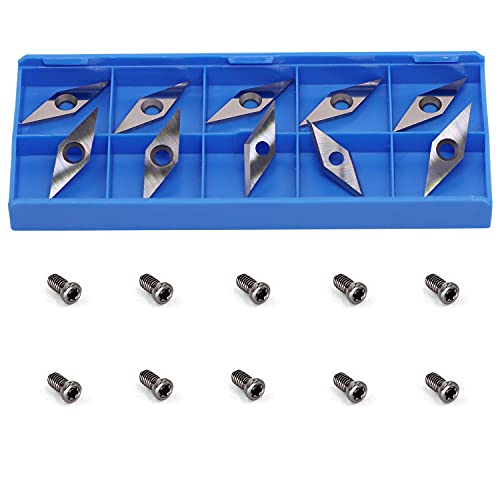 Diamond Tungsten Carbide Insert 32mm Replacement Cutter Knives with Sharp Point fit for DIY Wood Lathe Turning Detailer Tools Kit or Woodworking Asieg Tool