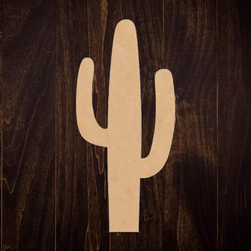 Blank Cactus Wooden 6 Inch Cutout, Unfinished Wood Western Cacti Craft Shape, Paintable MDF NEXTCraft