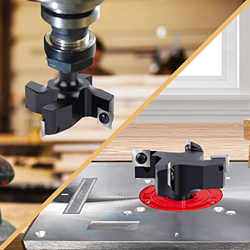 CNC Spoilboard Surfacing Router Bit, 1/2" Shank 2-1/2" Cutting Diameter, Carbide Insert Slab Flattening Router Bit Planing Bit Wood Planer Bit BINSTAK