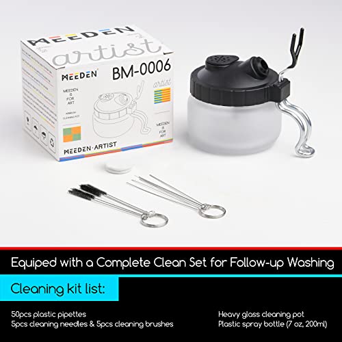 MEEDEN Airbrush Kit with Compressor, Professional and Quiet Airbrush System with 3 Dual-Action Airbrushes, 24 Colors Airbrush Paint, Hose, Holder, MEEDEN