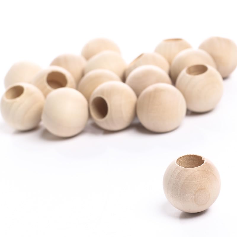 Factory Direct Craft Pack of 12 Unfinished Wood Clothespin Dolls with Head Beads and Stands - DIY Wooden Doll Figures for Crafts and Ornaments Factory Direct Craft
