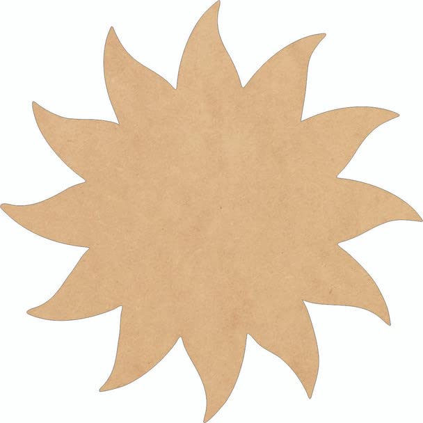 Unfinished Sun Wood Basic 6" Shape, Paintable Wall Hanging MDF 1/8" Craft NEXTCraft