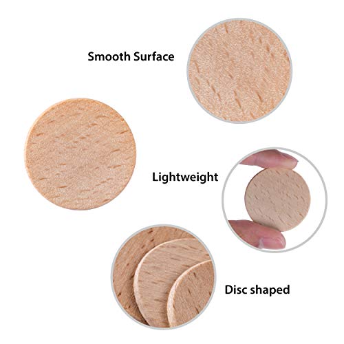 Round Unfinished 1.5" Wood Cutout Circles Chips for Arts & Crafts Projects, Board Game Pieces, Ornaments (100 Pieces) Super Z Outlet